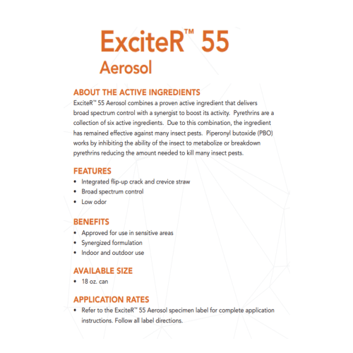 ExciteR 55 Aerosol 18 oz info sheet 2